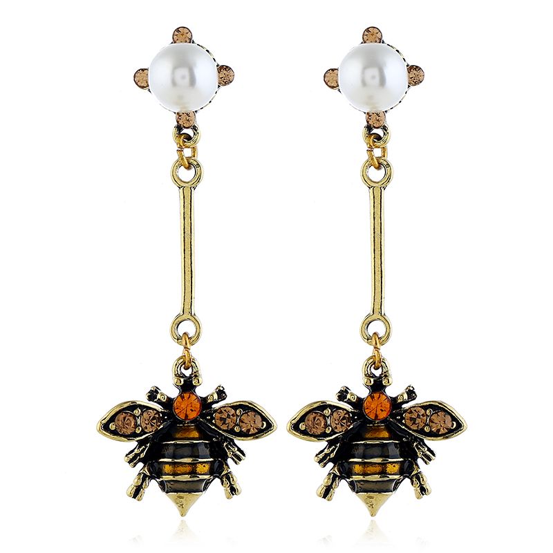Fashion Metal Simple And Wild Bee Temperament Earrings Wholesale Toppinggoods Nhsc225575