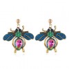 Metal Simple Shine Gemstone Ladybug Fashion Temperament Exaggerated Earrings Wholesale Toppinggoods Nhsc225576