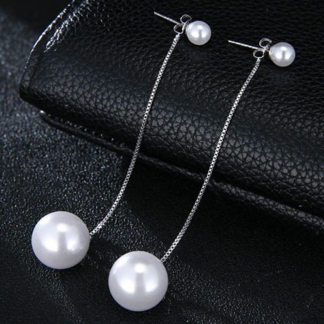 Korean Fashion Simple And Elegant Pearl Copper Earrings Wholesale Toppinggoods Nhsc226296