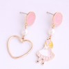 Korean Fashion Wild Girl Asymmetric Temperament Earrings Fashion Heart Earrings Nhsc228749
