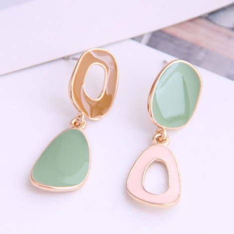 Boutique Korean Fashion Contrast Color Drop Earrings Nhsc228755