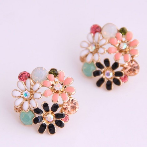 Boutique Korean Fashion Sweet Ol Garden Flowers Temperament Earrings Nhsc228756