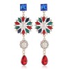 Fashion Metal Flash Diamond Sun Flower Drop Exaggerated Earrings  Wholesale Toppinggoods Nhsc231811