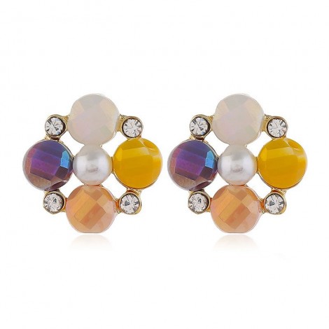 925 Silver Pin High Quality Fashion Metal Simple Flash Diamond Pearl Earrings Wholesale Toppinggoods Nhsc231820