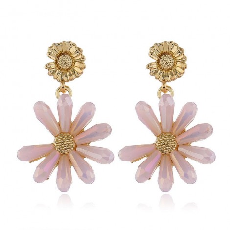 925 Silver Post High Quality Fashion Metal Crystal Daisy Stud Earrings  Wholesale Toppinggoods Nhsc231824