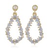 925 Silver Pin High Quality Fashion Metal Crystal Geometric Irregular Shape Earrings  Wholesale Toppinggoods Nhsc231825