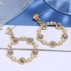925 Silver Pin High Quality Fashion Metal Crystal Pearl Simple Circle Earrings  Wholesale Toppinggoods Nhsc231826