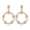 925 Silver Pin High Quality Fashion Metal Crystal Pearl Simple Circle Earrings  Wholesale Toppinggoods Nhsc231826