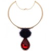 Fashion Metal Hair Ball Waterdrop Gem Collar Wholesale Toppinggoods Nhsc231829