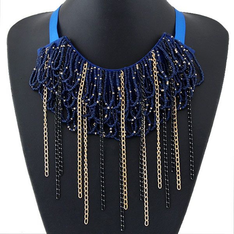 New Fashion Simple Tassel Collar Exaggerated Necklace Wholesale Toppinggoods Nhsc232495