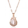Korean Fashion Copper Microset Zirconium Tulip Necklace Wholesale Toppinggoods Nhsc232498