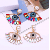 New Fashion Metal Shining Devils Eye Earrings Wholesale Toppinggoods Nhsc233357