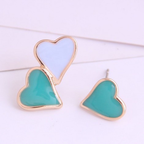 Boutique Korean Fashion Sweet Ol Hit Color Love Asymmetric Earrings Wholesale Toppinggoods Nhsc234294