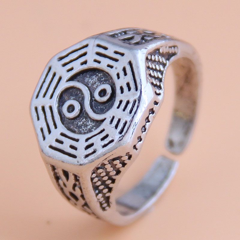 Fashion New  Retro Simple Tai Chi Pattern Open Ring Wholesale  Nhsc235721