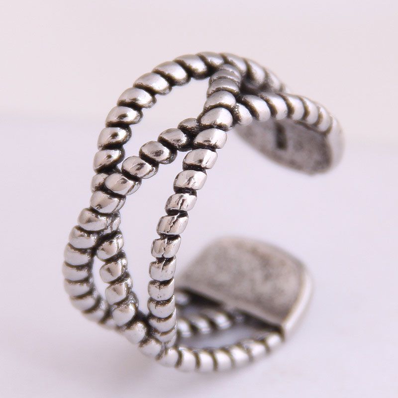 Fashion  New Retro Simple Weaving Open Ring Wholesale   Nhsc235724