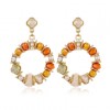 925 Silver Needle Fashion Metal Simple And Versatile Crystal Pearl Simple Circle Earrings Wholesale Toppinggoods Nhsc235966