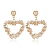 925 Silver Needle Fashion Metal Simple And Versatile Crystal Pearl Peach Heart Earrings Wholesale Toppinggoods Nhsc235968