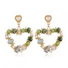 925 Silver Needle Fashion Metal Simple And Versatile Crystal Pearl Peach Heart Earrings Wholesale Toppinggoods Nhsc235968