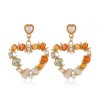 925 Silver Needle Fashion Metal Simple And Versatile Crystal Pearl Peach Heart Earrings Wholesale Toppinggoods Nhsc235968