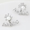 Korean Style Fashion Simple Letter Sweet Flower Earrings Wholesale Toppinggoods Nhsc236254