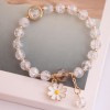 Korean Fashion Simple Small Daisy Pendant Crystal Beads  Bracelet Wholesale Toppinggoods Nhsc236259