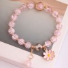 Korean Fashion Simple Small Daisy Pendant Crystal Beads  Bracelet Wholesale Toppinggoods Nhsc236259