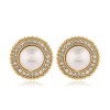 925 Silver Needle Earrings Fashion Simple And Versatile Flash Diamond Pearl Geometric Shape Earrings For Women Toppinggoods Nhsc236991