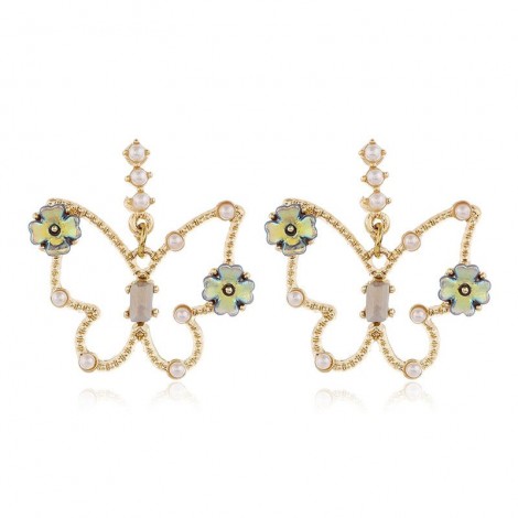 925 Silver Needle Earrings Fashion Simple And Versatile Ear Accessories Crystal Pearl Butterfly Earrings For Women Toppinggoods Nhsc236993