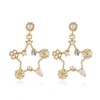 925 Silver Needle Earrings Fashion Simple Crystal Pearl Fivepointed Star Earrings Toppinggoods Nhsc236994