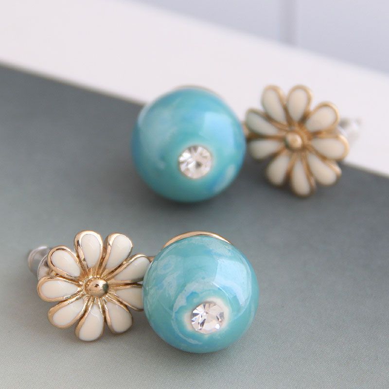 Fashion Exquisite Earrings Korean Fashion Ear Accessories For Women Chrysanthemum Ball Earrings Toppinggoods Nhsc236999