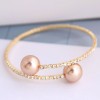Korean Fashion Metal Flash Diamond Sweet And Elegant Pearl Open Bracelet Wholesale Toppinggoods Nhsc239207