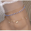 Fashion Metal Simple  Versatile Doublelayer Seashell Style Blue Bead Doublelayer Anklet Wholesale Toppinggoods Nhsc239209