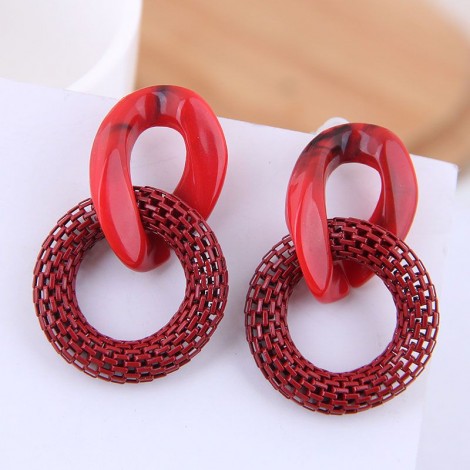 Fashion Alloy Metal Concise Simple Allmatch Earrings Wholesale  Nhsc239658
