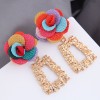 Fashion Metal Geometric Shape Flower Exaggerated Earrings Wholesale Toppinggoods Nhsc242053