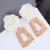 Fashion Metal Geometric Shape Flower Exaggerated Earrings Wholesale Toppinggoods Nhsc242053