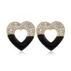 925 Silver Needle Korean Fashion Sweet Allmatch Flash Diamond Love Alloy Stud Earrings Nhsc243289