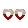 925 Silver Needle Korean Fashion Sweet Allmatch Flash Diamond Love Alloy Stud Earrings Nhsc243289
