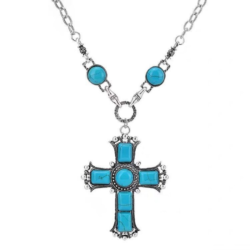Fashion Simple Metal Cross Alloy Necklace For Women Hotsaling Wholesale Nhsc243299