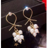 925 Silver Needle Korean Fashion Metal Knotted Sweet Elegant Pearl Alloy Earrings Nhsc245508