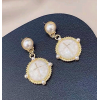 925 Silver Needle  Korean Fashion Concise Saturn Shape Alloy Stud Earrings Nhsc245511