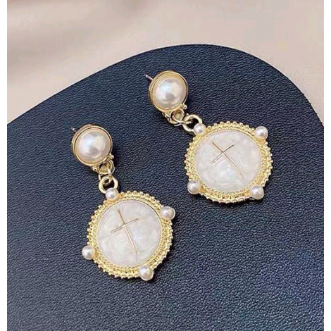 925 Silver Needle  Korean Fashion Concise Saturn Shape Alloy Stud Earrings Nhsc245511