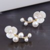925 Silver Needle Korean Fashion Sweet Shell Flower Pearl Womens Alloy Earrings Nhsc245515