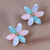 925 Silver Needle Korean Fashion Sweet And Colorful Flower Alloy Earrings Nhsc245525