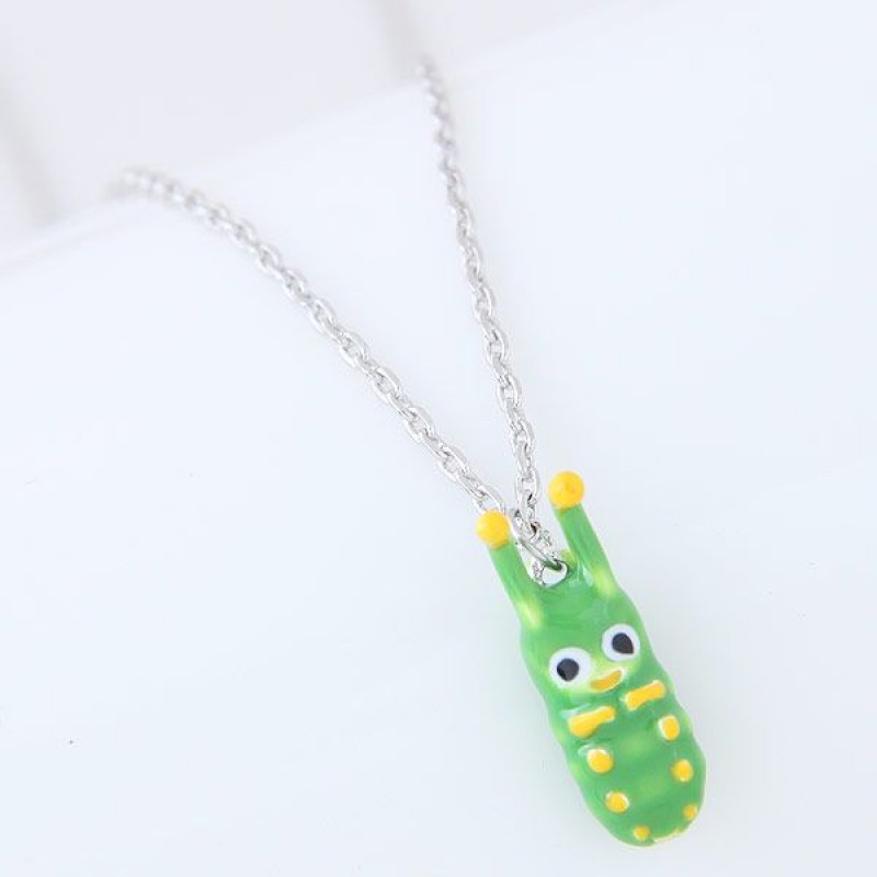 Korean Fashion Sweet Ol Caterpillar Exquisite Necklace For Women Nhsc247715