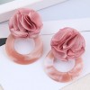Fashion Wild Rose Concise Circle Acrylic Earrings For Women Wholesale Nhsc248185