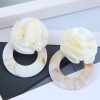 Fashion Wild Rose Concise Circle Acrylic Earrings For Women Wholesale Nhsc248185