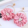 Fashion Concise Layered Petals Exaggerated Alloy Earrings For Women Nhsc248186