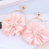 Fashion Concise Layered Petals Exaggerated Alloy Earrings For Women Nhsc248186