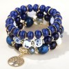 Trend Simple Metal Tree Of Life Candy Beads Multilayer Fashion Bracelet Nhsc248191
