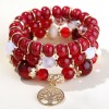 Trend Simple Metal Tree Of Life Candy Beads Multilayer Fashion Bracelet Nhsc248191